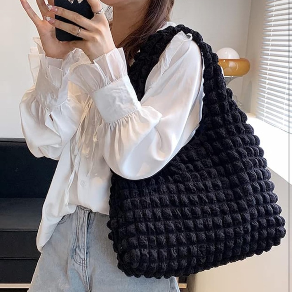 Black Bubble tote